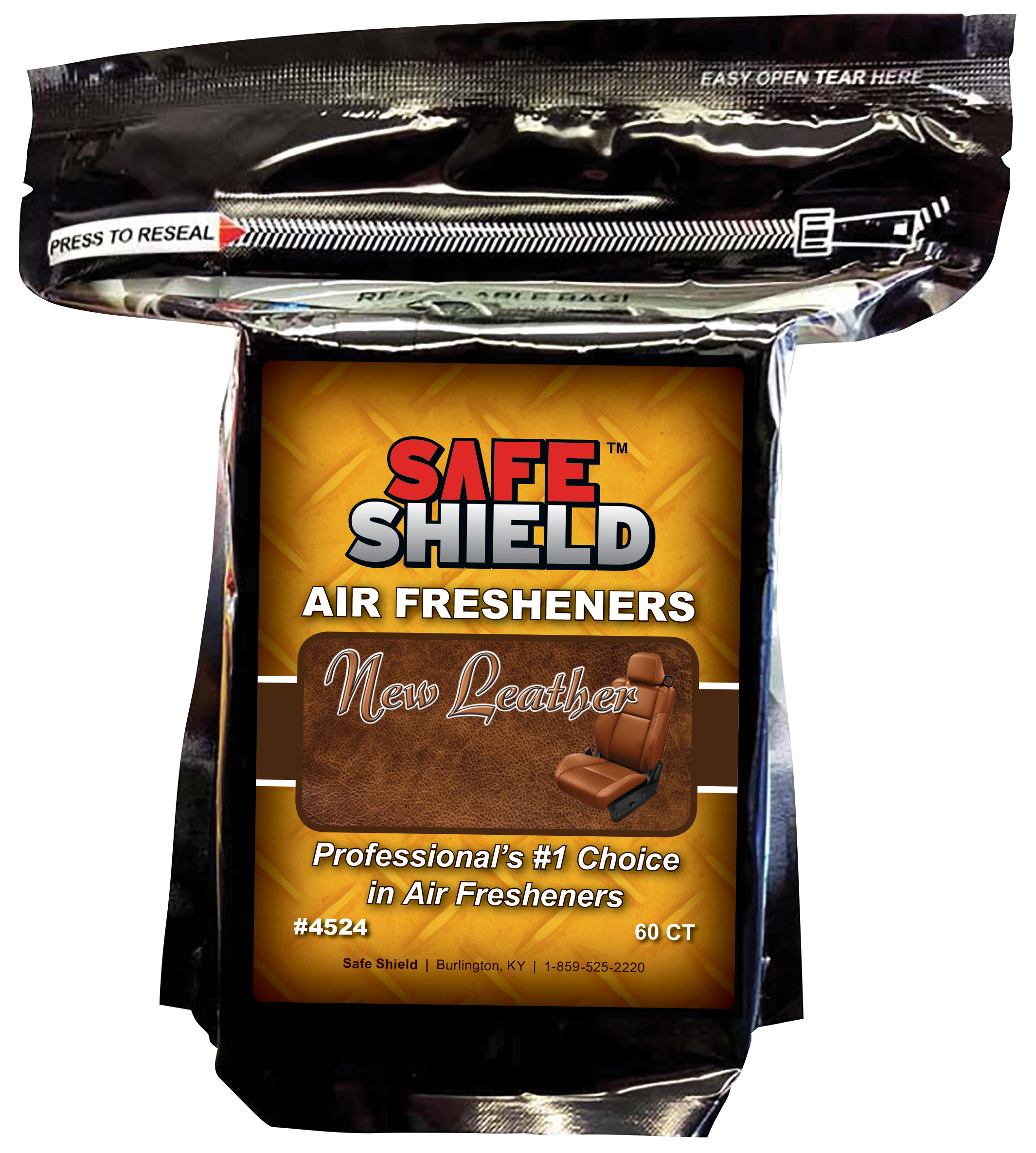 Air Freshener Pads - NEW LEATHER SCENT - Qty. 60 per bag
