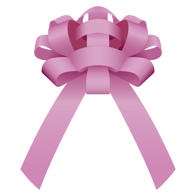 Car Bow - Pink Vinyl  30" - Qty. 1