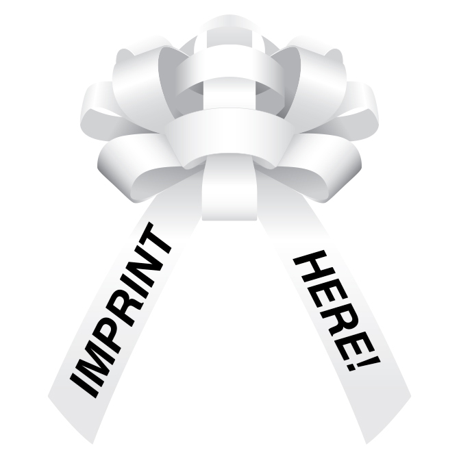 Car Bow Custom - White Vinyl  30" - Qty. 1