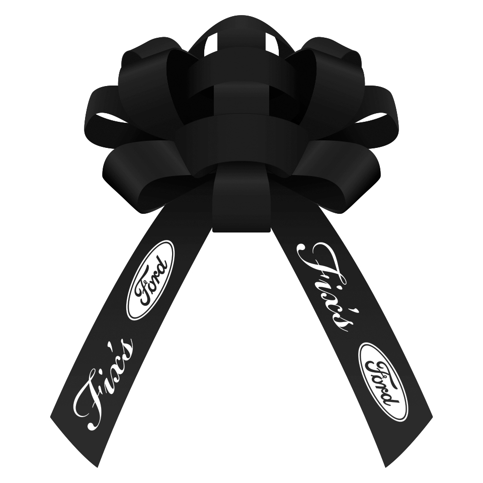 Car Bow Custom - Black Vinyl  30" - Qty. 1