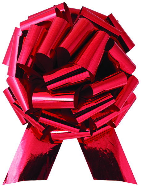Car Bow - 14" Metallic Red - Qty. 10