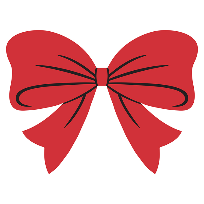 Window Sticker - HOLIDAY BOW - Qty. 12