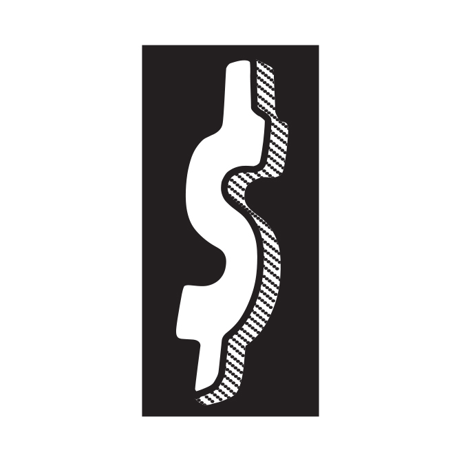 Window Sticker - 7 1/2"  White/Black '$' - Qty. 12