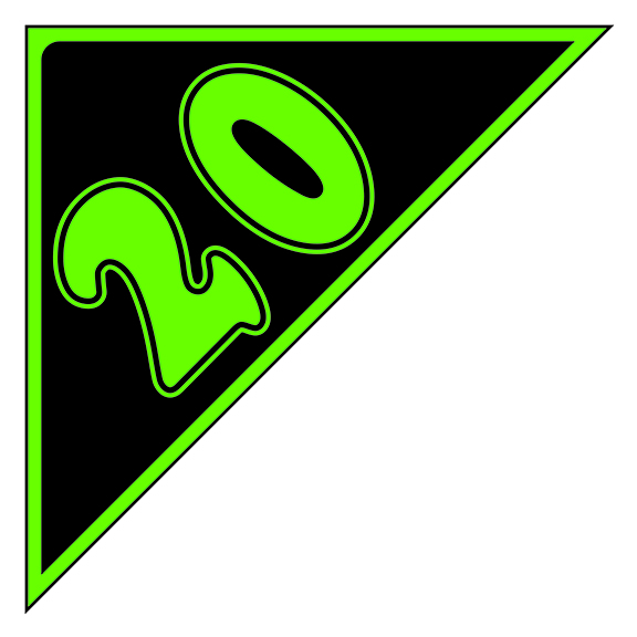 Window Sticker - Auto Angles - Green & Black - 2020 - Qty. 12