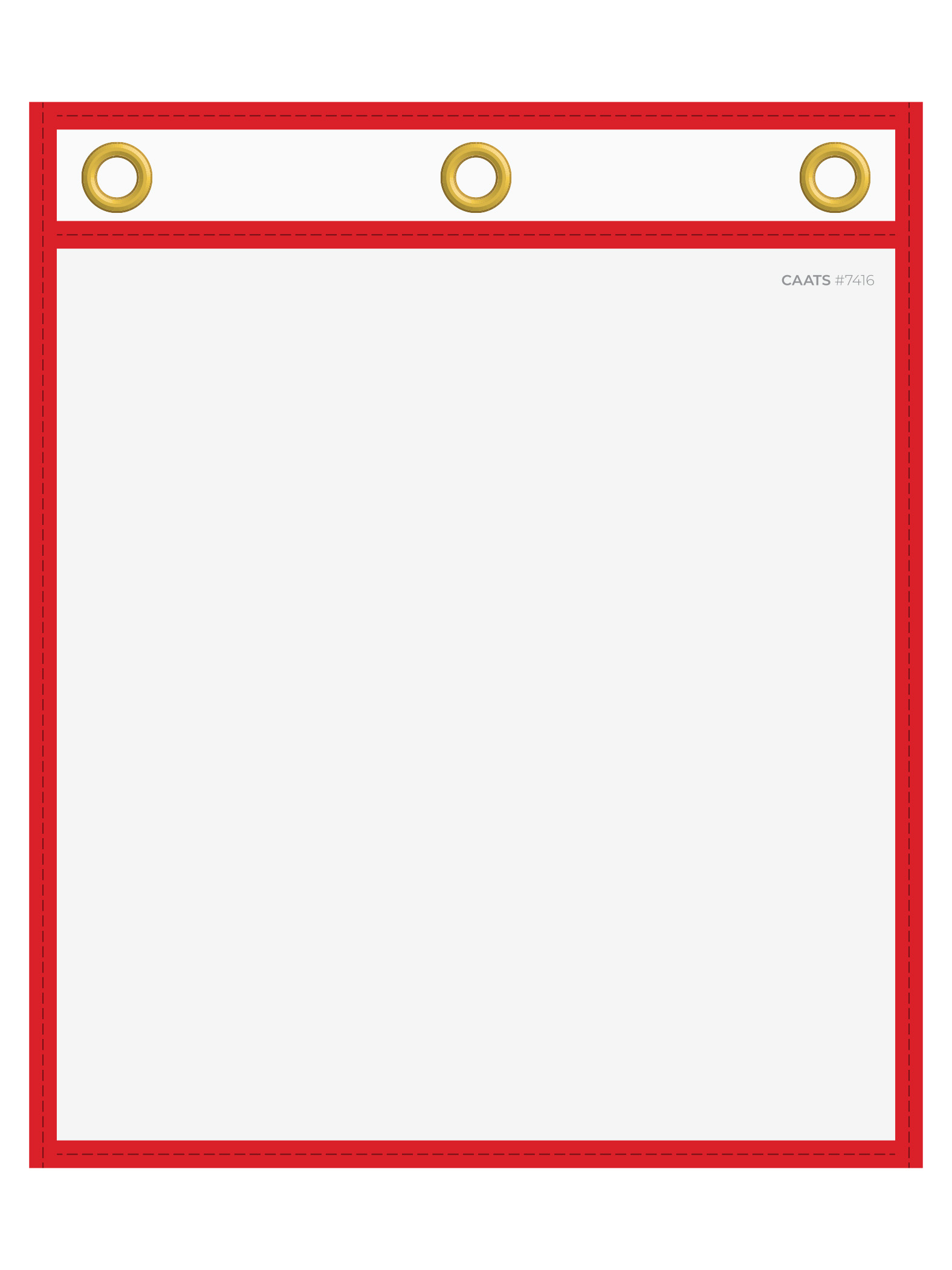 WorkTicket Holder - Red - No Handle - Clear Front & Back - 11"" x 13"" - Qt