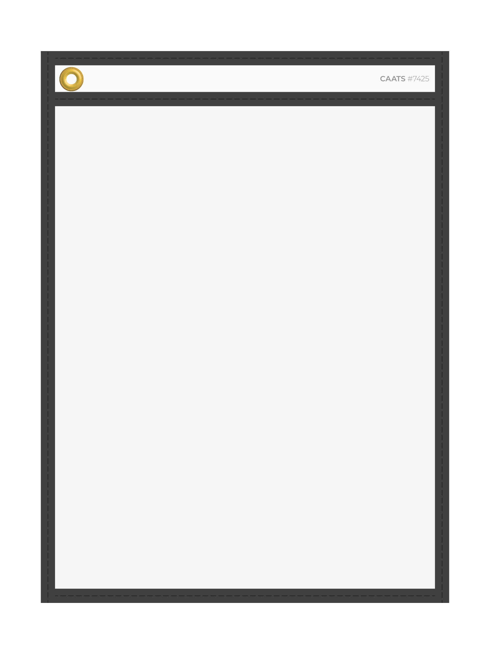 WorkTicket Holder - Neon Black - No Handle - Clear Front & Back- 10"" x 13"