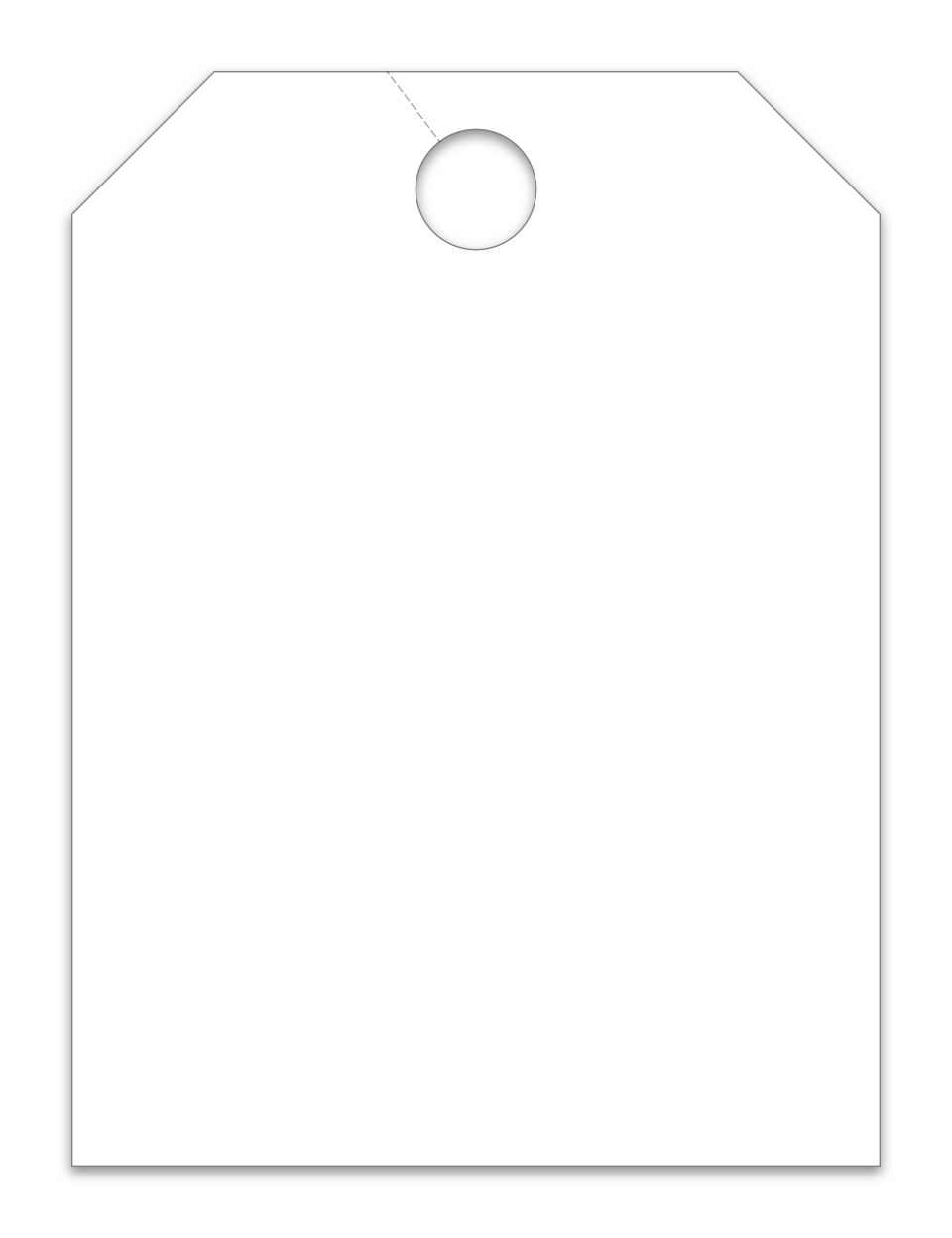 Hang Tags - Blank - Large, White - Qty. 50