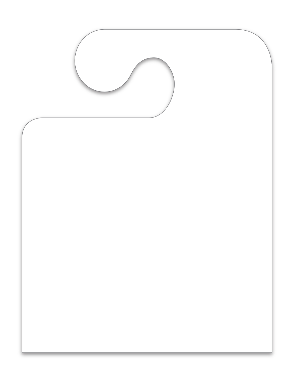J-Hook Hang Tags - Blank - Large, White - Qty. 50