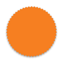 CSI Custom Labels - ORANGE FLUORESCENT - Qty. 1 each