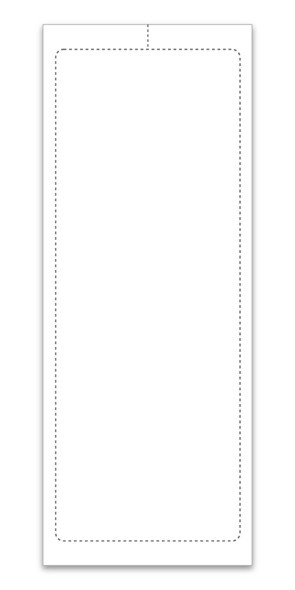 4.25" x 11" Laser Window Sticker, BLANK, Perm. Adh., 1 Part - Qty. 250