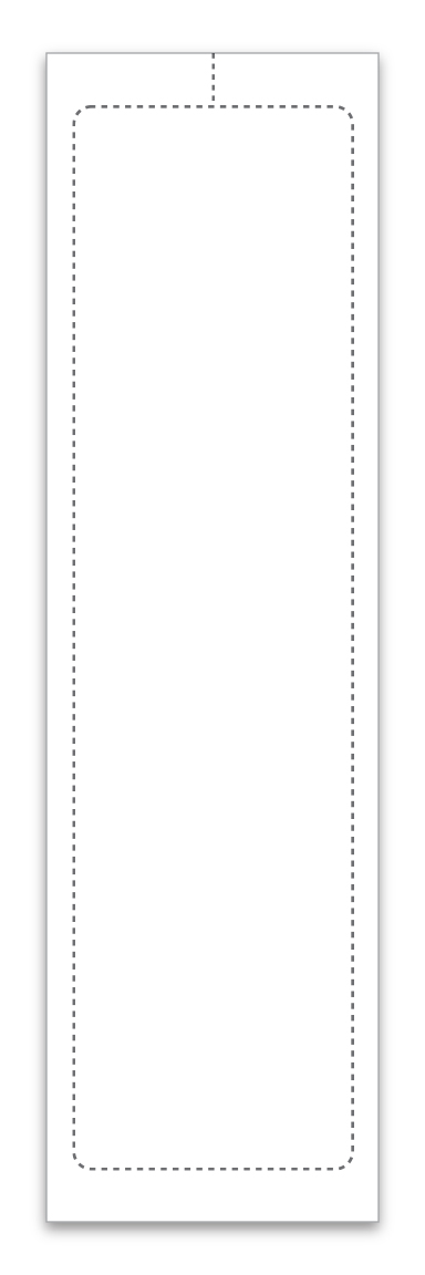 3 1/8" x 11" Laser Window Sticker, BLANK, Perm. Adh., 1 Part - Qty. 250