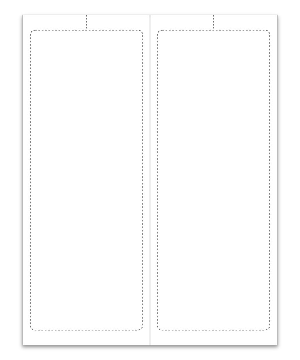 8.5" x 11" (2up)-Laser Window Sticker, BLANK, Perm. Adh., 1 Part-Qty. 250