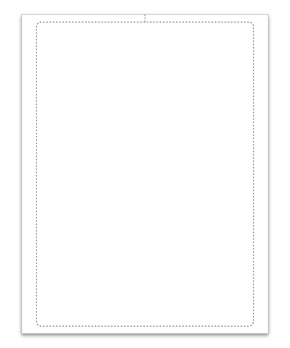 8.5" x 11" Lsr Window Sticker, BLANK, Perm. Adh., 1 Part - Qty. 250