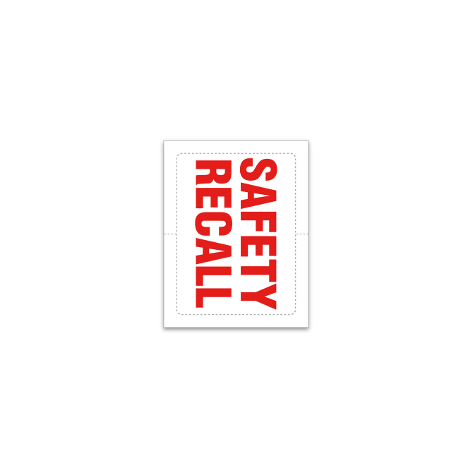 4.25" x 5 1/2" - Die Cut/Perfed CUSTOM, Perm. Adh. - Qty. 1 each